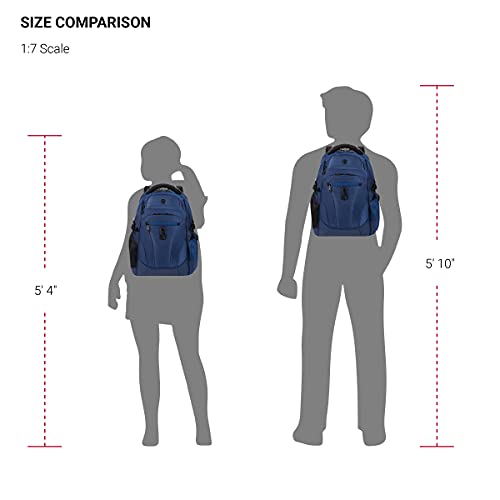 SwissGear Endure ScanSmart Laptop Backpack – TSA Approved Tech Backpack – Fits Most 17" Laptop – Multiple Organizer Pockets – Navy Ballistic