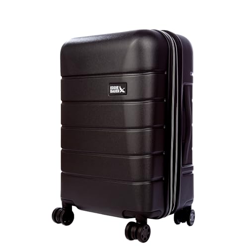 Eddie Bauer Glacier Hardside Spinner Durable PC/ABS Construction 2-Piece Set Suitcase Luggage, Carbon