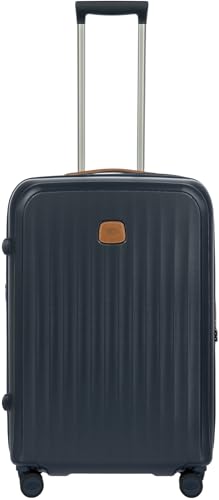 Bric's Taormina Ultra-Light Checked Luggage – Expandable Hard Shell Suitcase with TSA Lock, Anti-Tamper Zippers & 360 Spinner Mobility Wheels - 27 Inch, Blue