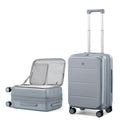 MILADA 20-Inch Expandable Carry On Luggage, Hard Shell Top-Opening Luggage with Wheels, TSA-Approved Small Travel Bag for Men and Women Carry-On Suitcase, Grey