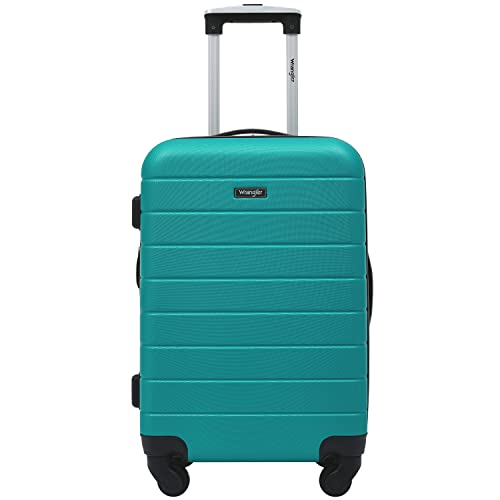 Wrangler Smart Spinner Hardside Luggage, 2 Piece Set, Teal