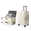 NINETYGO Top Opening Carry On Luggage 22x14x9 Airline Approved, Expandable & Lightweight, Scratch Resistant PC Hardside with Deep Cabin Design, TSA Lock & 360° Spinner Wheels (Lily White, Alps)