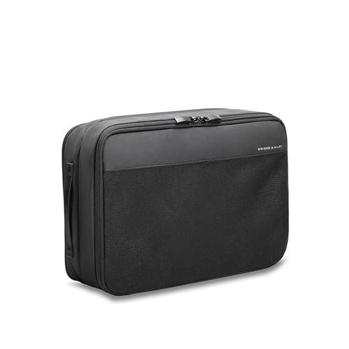 Briggs & Riley Double-Sided Packing Cube for Travel - Essential Pack Accessories for Women & Men, Luggage & Suitcase Organizer Bag for Clothes, Versatile Design - Travel Essentials, Black