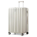 Hanke 29 Inch Expandable Checked Luggage Lightweight PC Hard Shell Luggage Suitcases with Wheels Travel Luggage Rolling Large Suitcase Travel Luggage Bag for Study Abroad.(Ivory White)