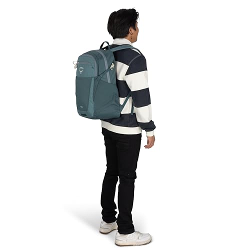 Osprey Flare Commuter Laptop Backpack - Everyday Bag for College, Work, and Travel - with Laptop Sleeve & Bottle Pockets, Cascade Blue/Torrent Blue