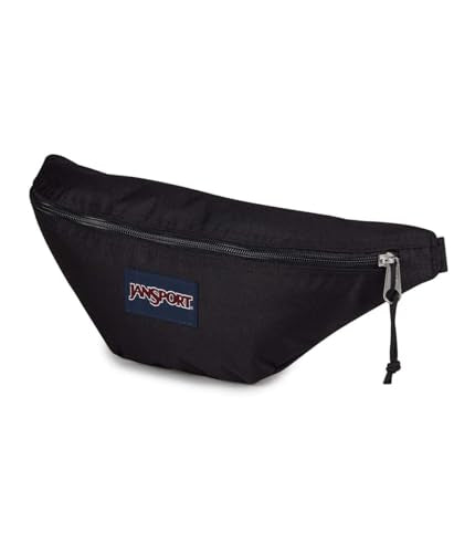 JanSport Swing Waistpack Fanny Pack - Stylish, Durable Waist Bag with Adjustable Belt, Main Zippered Pocket, Travel Essentials, Black