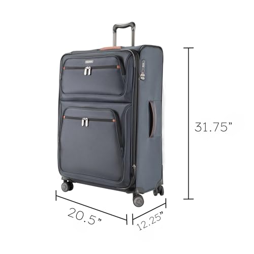 Ricardo Beverly Hills Montecito 3.0 Softside Luggage Collection Expandable Suitcases with Wheels and TSA Lock, 29" Large Check-In (Graphite, 29-inch Large Check-in)