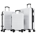 NEWBULIG 3 Piece Luggage Set, Expandable Hard Shell Lightweight Rolling Suitcases with Smooth Spinner Wheels and TSA Lock, Travel Luggage for Business and Holiday Use, 20/24/28 Inch, White