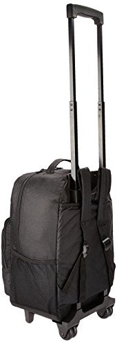 Rockland Double Handle 17" Rolling Backpack, Black
