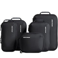 Aerotrunk Ultralight Compression Packing Cubes - Lightweight Travel Organizers for Suitcases and Luggage (6-Pack, Black)