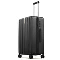 Hanke Upgraded Elite 24 Inch Checked Luggage,PC Hard Shell Suitcases with Wheels, TSA Lock, Explosion-Proof Zipper Suitcase for Business Travel Men & Women,Jet Black