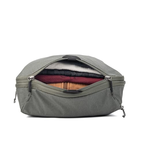 Peak Design Packing Cube, Sage, Weatherproof Luggage Cube with Dual Compartment Organization, Expansion and Compression, Zipper Opening, Travel Organizer for Men and Women, Size M