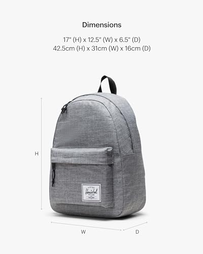 Herschel Supply Co. Unisex Classic Backpack, Grey, 26L, Standard