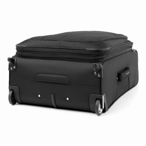 Travelpro Maxlite 5 Softside Expandable Upright 2 Wheel Checked Medium Luggage, Lightweight, 26-Inch — Black