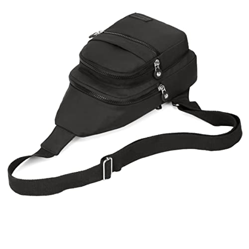 Banelu Small Sling Backpack Crossbody Bags for Women Men, Small Sling Bag Cross Body Bag Fanny Packs Crossbody Purses - Black