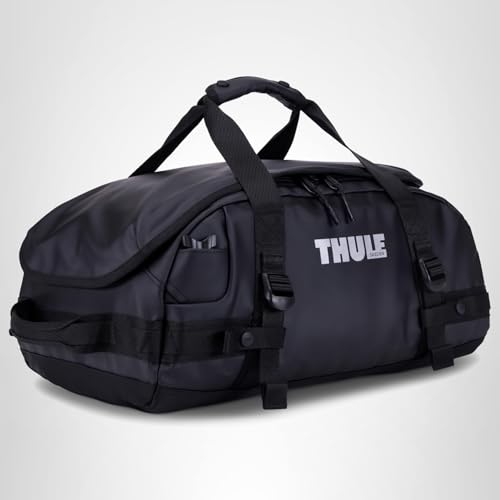 Thule Chasm 30L Duffel - Wide Opening for Easy Packing - Converts to Backpack - Internal mesh Pockets - Padded Bottom - Lockable Zippers - 100% Recycled Fabric, Webbing and mesh