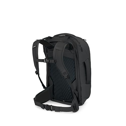Osprey Farpoint 40L Men's Travel Backpack - Carry On Bag with Laptop Sleeve and Toiletry Pocket, Black