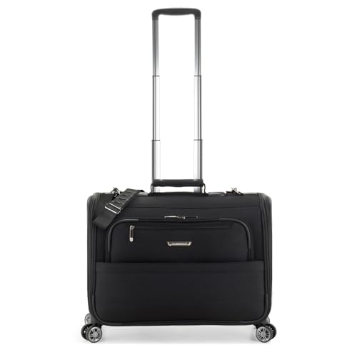 Traveler's Choice Carry-On Softside 8-Wheeled Spinner Garment Bag Luggage, Black, 21-Inch