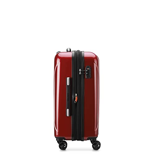DELSEY PARIS Helium Aero Hardside Expandable Luggage with Spinner Wheels, Brick Red, Carry-On Plus 21 Inch