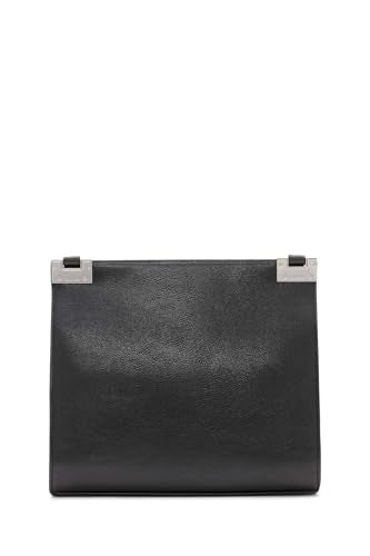 Calvin Klein Palm Organizational Flap Messenger, Black/Silver, One Size