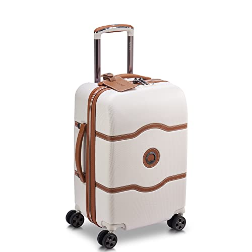 DELSEY PARIS Chatelet Air 2.0 - Hardside Carry-On Luggage 19 Inch - 360° Spinner Wheels - TSA Lock - USB Port - 10-Year Warranty - Lightweight Polycarbonate Travel Suitcase, Angora