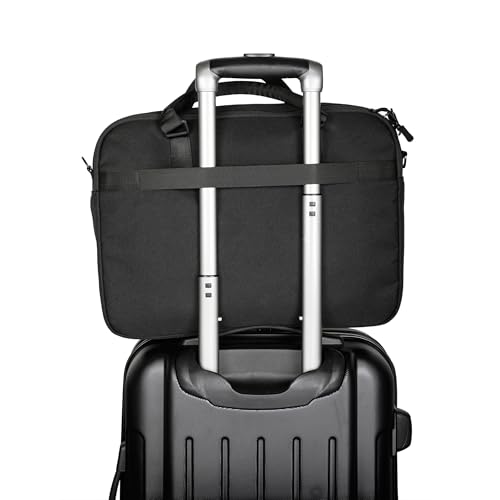 Kenneth Cole Recycled Polyester Slim 16" Laptop Business Briefcase, Black