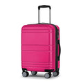 KYME Carry On Luggage 22x14x9 Airline Approved,Hardshell Carry On Suitcase with Tsa Lock,Small Suitcases with Wheels,Travel Luggage for Men Women,Expandable Carry-On 20 Inch,Magenta