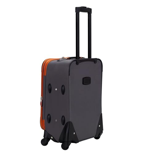 Rockland Pasadena Expandable Spinner Carry-on 19", Charcoal