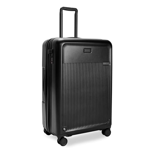 Briggs & Riley 30" Large Expandable Spinner - Checked Luggage for Travel, Suitcases with Wheels, Hardside Rolling Bag for Men & Women, Self-Repairing Zipper - Sympatico Collection, Black