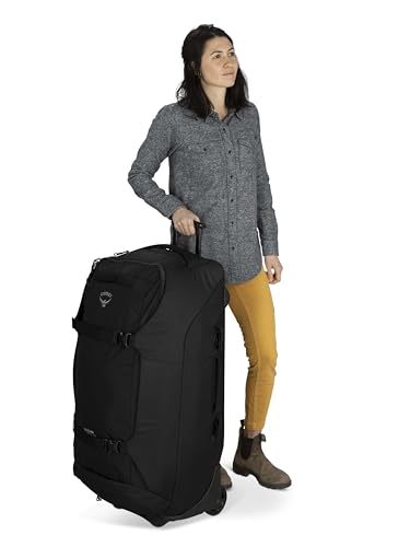 Osprey Sojourn Shuttle 36"/130L Wheeled Duffel Luggage, Black