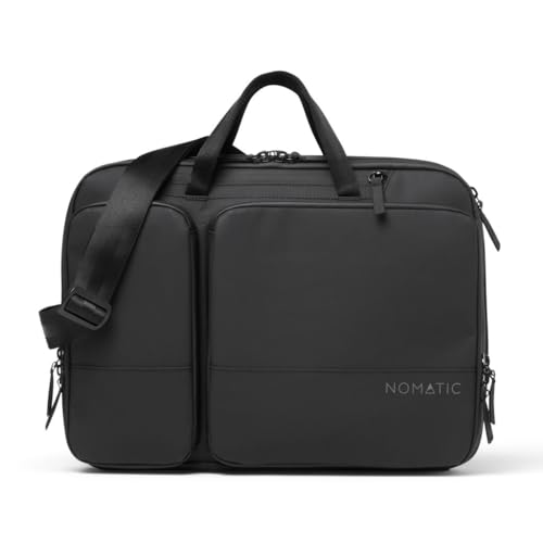 NOMATIC Laptop Bag: Slim Messenger Bag with RFID Pocket, Tech Organizer, Water-Resistant Zippers - 11-13.5L Expansion Design & Laptop Compartment for Work, Travel, or Daily Commute