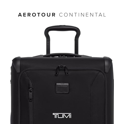TUMI - Aerotour 4 Wheel Expandable Luggage - Men's and Women's Lightweight Business and Leisure Travel Suitcase - 21.75" Continental Expandable Carry-On, Black