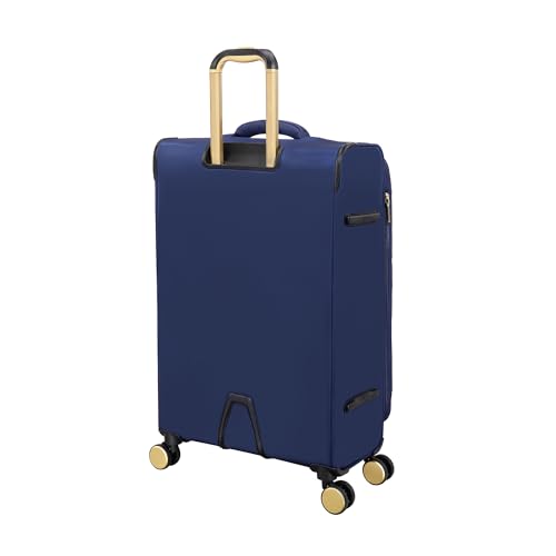 It Luggage Glimmering 22" Softside Carry-On 8 Wheel Expandable Spinner, Ocean Cavern