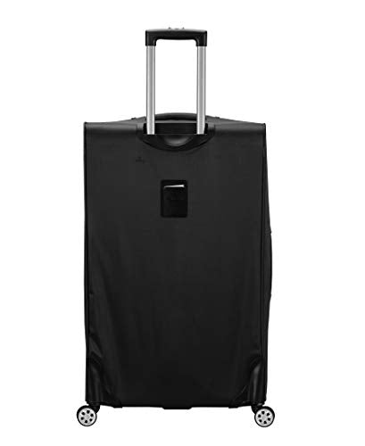 Rockland Impact Softside 4 Piece Spinner Wheel Luggage Set, (18"/22"/26"/30"), Black