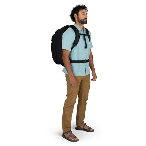 Osprey Farpoint 55L Men's Travel Backpack - Carry On Bag with Personal Item Sized Detachable Daypack, Black