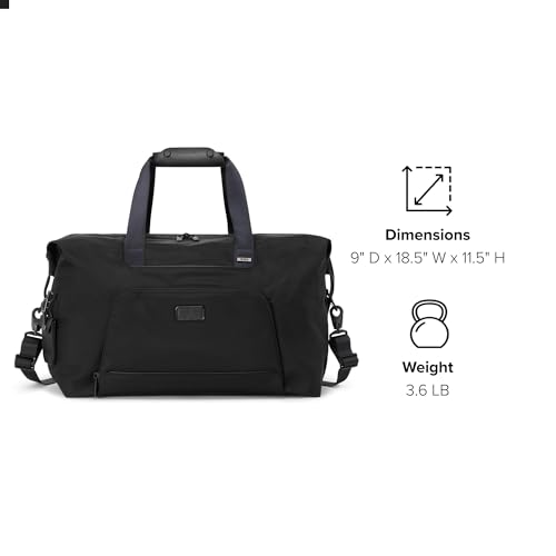 Tumi Unisex Double Expansion Duffel, Black, One Size