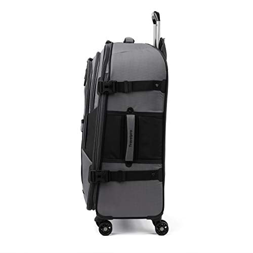 Travelpro Bold Softside Expandable Check in Spinner Luggage, Check in 26-Inch, Grey/Black