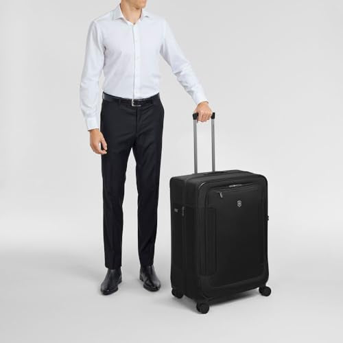 Victorinox Werks Traveler 7.0, Large Case, 8-Wheel Softside Expandable Travel Case, Black