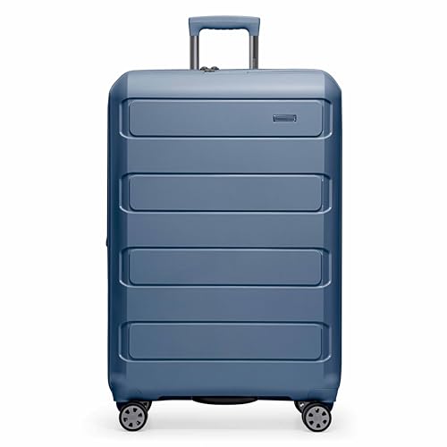 Traveler's Choice Pagosa Hardshell Expandable Luggage with Spinner Wheels, Slate Blue, 2-Piece Set (22/27)