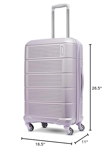 American Tourister Stratum 2.0 Expandable Hardside Luggage with Spinner Wheels, 24" SPINNER, Purple Haze