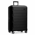 Traveler's Choice Pagosa Hardshell Expandable Luggage with Spinner Wheels, Black, 30-Inch Large