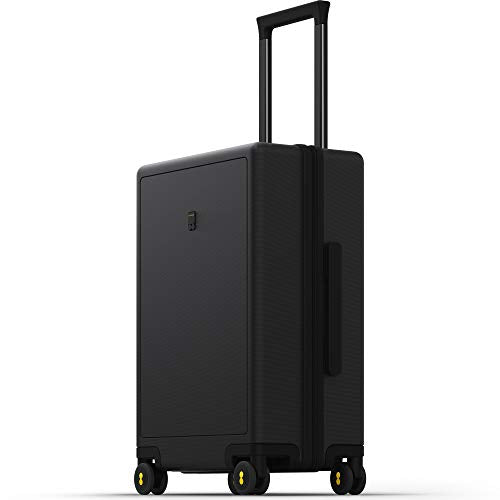 LEVEL8 Luminous Carry On Luggage 20" Inch with Laptop Backpack-Black