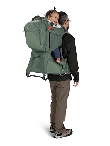 Osprey Poco Premium Child Carrier Backpack - Adjustable Travel Baby Seat with Sunshade - Hiking Carrier for Toddlers, Tidal Blue