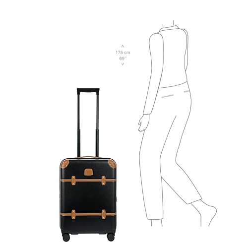 Bric's Bellagio 21" Expandable Cabin Trolley, Airline Approved, Spinner - Black