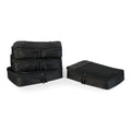 Amazon Essentials 4-Piece Packing Cubes Travel Accessories Set, Luggage Organizer with Double Zipper, Mesh Top, Space-Saving, Medium, Black (Previously Amazon Basics)