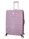 Jessica Simpson Taffeta 28" Expandable 8-Wheel Spinner Large Checked Luggage Suitcase, Dusty Orchid