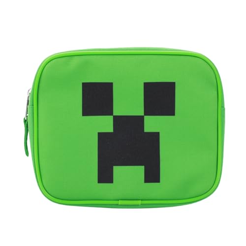 Bioworld Minecraft Creeper Youth 4-Piece Travel Set-14 Carry-on Duffle Bag and Luggage Tag Set