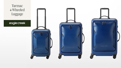 Eagle Creek Tarmac 4-Wheel 26" Luggage - Durable Rolling Suitcase for Secure Storage - Smooth Spinning Wheels - Telescoping Handle - Locking Zippers - Front Quick-Access Pocket - Black