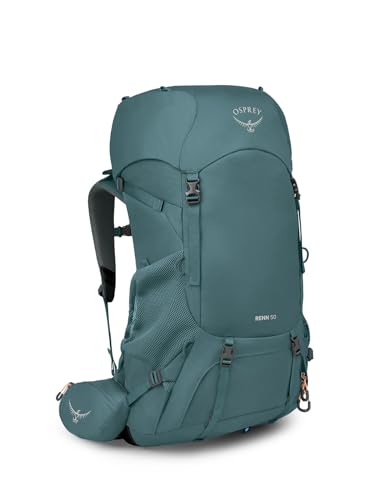 Osprey Renn 50L Women's Backpacking Backpack, Cascade Blue/Melon Orange
