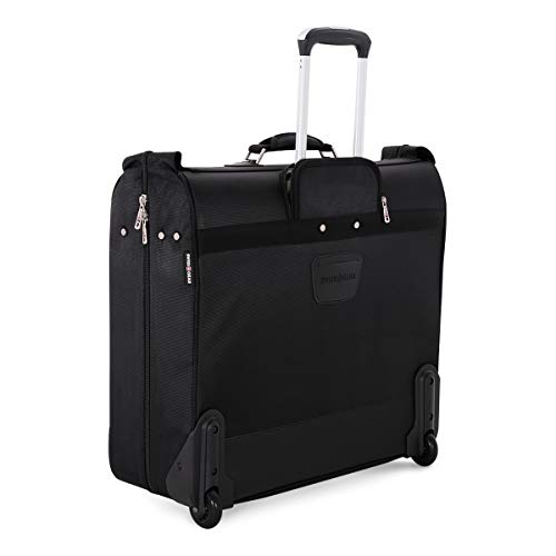SwissGear 7895 Premium Rolling Garment Bag, Bonus Hanging Feature, Men's and Women's, 24-Inch Luggage - Black
